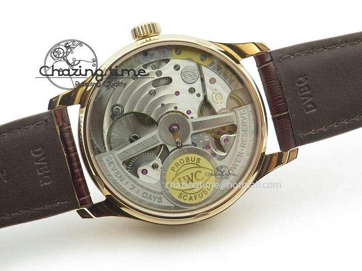 MIROTIME 0403 Portuguese Real PR IW500127 RG ZF 1:1 Best Edition Grey Red Dial On Brown Leather Strap A52010 V AllSeason 7331